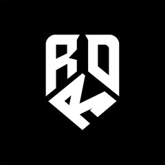 RRO letter logo design on black background. RRO creative initials letter logo concept. RRO letter design.

