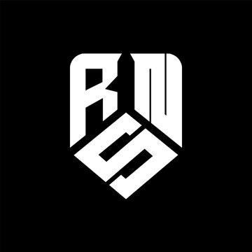 RSN letter logo design on black background. RSN creative initials letter logo concept. RSN letter design.
