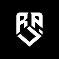 RUP letter logo design on black background. RUP creative initials letter logo concept. RUP letter design.
