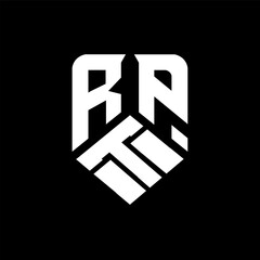 RTP letter logo design on black background. RTP creative initials letter logo concept. RTP letter design.
