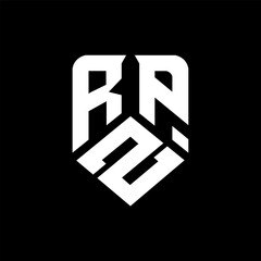RZP letter logo design on black background. RZP creative initials letter logo concept. RZP letter design.
