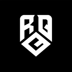 RQQ letter logo design on black background. RQQ creative initials letter logo concept. RQQ letter design.
