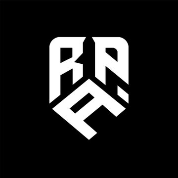 RAP letter logo design on black background. RAP creative initials letter logo concept. RAP letter design.
