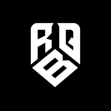 RBQ letter logo design on black background. RBQ creative initials letter logo concept. RBQ letter design.
