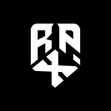 RXP letter logo design on black background. RXP creative initials letter logo concept. RXP letter design.
