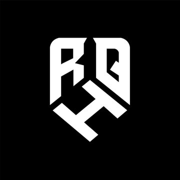 RHQ letter logo design on black background. RHQ creative initials letter logo concept. RHQ letter design.
