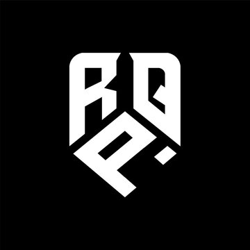 RPQ letter logo design on black background. RPQ creative initials letter logo concept. RPQ letter design.

