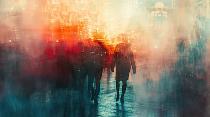 Foto op Plexiglas blur abstract people background © INK ART BACKGROUND