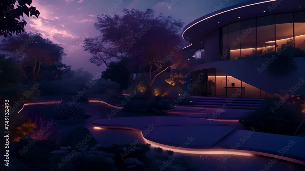 Poster experience the magic of this homes interactive exteriors which use advanced sensors and mood lightin
