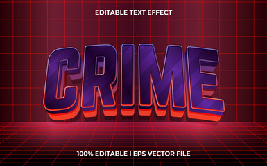 3d crime logo style editable vector text effect