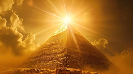 Symbolism of Pyramid in Ancient Egyptian Culture: Sun God Ra and Rebirth
