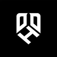 OHO letter logo design on black background. OHO creative initials letter logo concept. OHO letter design.
