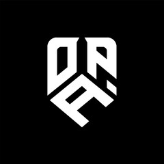 OAP letter logo design on black background. OAP creative initials letter logo concept. OAP letter design.

