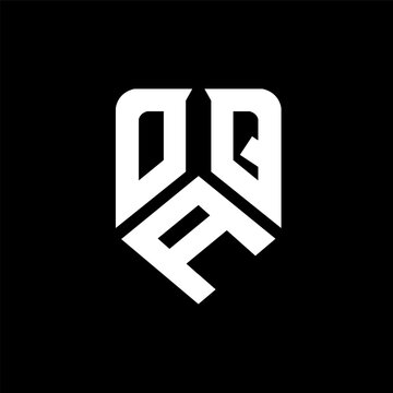 OAQ letter logo design on black background. OAQ creative initials letter logo concept. OAQ letter design.
