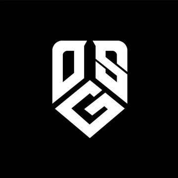 OGS letter logo design on black background. OGS creative initials letter logo concept. OGS letter design.
