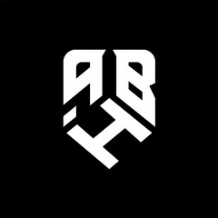 qHB letter logo design on black background. qHB creative initials letter logo concept. qHB letter design.
