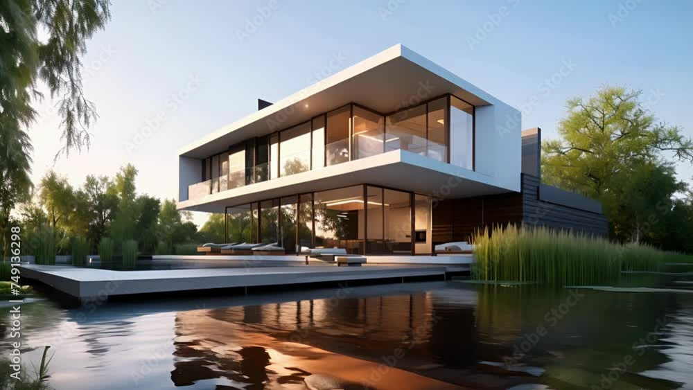 Poster a true architectural feat this home features a floating design that defies gravity with its sleek li