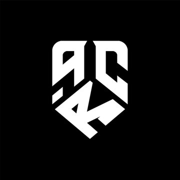 qRC letter logo design on black background. qRC creative initials letter logo concept. qRC letter design.
