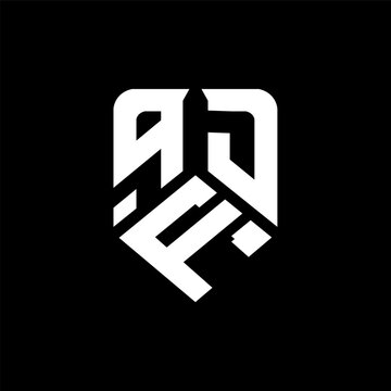 qFD letter logo design on black background. qFD creative initials letter logo concept. qFD letter design.
