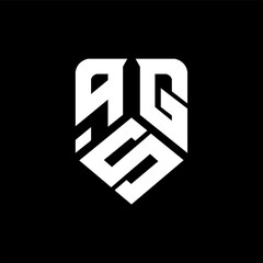 qSG letter logo design on black background. qSG creative initials letter logo concept. qSG letter design.
