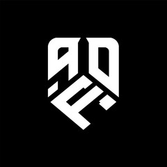 qFO letter logo design on black background. qFO creative initials letter logo concept. qFO letter design.
