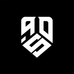 qSO letter logo design on black background. qSO creative initials letter logo concept. qSO letter design.
