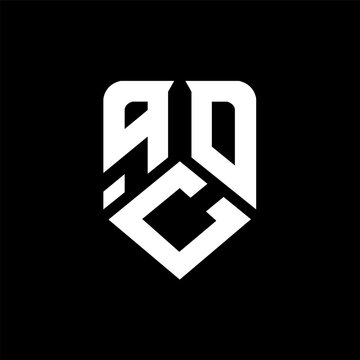 qCO letter logo design on black background. qCO creative initials letter logo concept. qCO letter design.
