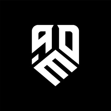 qMO letter logo design on black background. qMO creative initials letter logo concept. qMO letter design.
