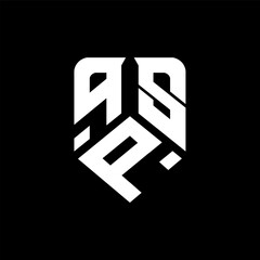 qPS letter logo design on black background. qPS creative initials letter logo concept. qPS letter design.
