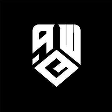 qQW letter logo design on black background. qQW creative initials letter logo concept. qQW letter design.
