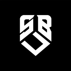 SUB letter logo design on black background. SUB creative initials letter logo concept. SUB letter design.
