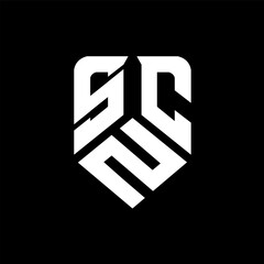 SZC letter logo design on black background. SZC creative initials letter logo concept. SZC letter design.
