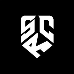 SRC letter logo design on black background. SRC creative initials letter logo concept. SRC letter design.
