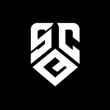 SQC letter logo design on black background. SQC creative initials letter logo concept. SQC letter design.
