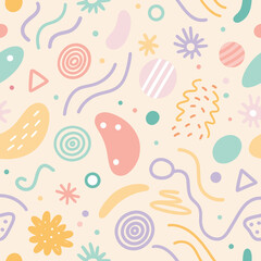 Floral Love Vector Art: Seamless pattern with flowers, perfect for wallpaper, illustration, or textile design