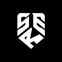 SRE letter logo design on black background. SRE creative initials letter logo concept. SRE letter design.
