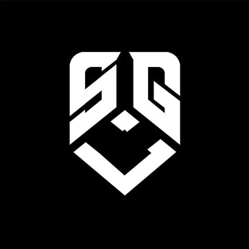 SLG letter logo design on black background. SLG creative initials letter logo concept. SLG letter design.

