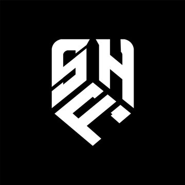 SFH letter logo design on black background. SFH creative initials letter logo concept. SFH letter design.
