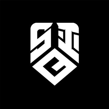 SQI letter logo design on black background. SQI creative initials letter logo concept. SQI letter design.
