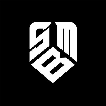 SBM letter logo design on black background. SBM creative initials letter logo concept. SBM letter design.
