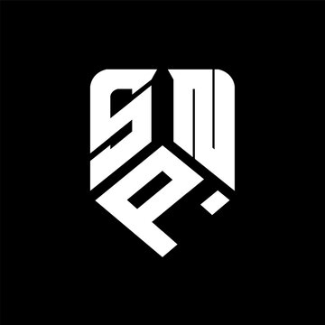 SPN letter logo design on black background. SPN creative initials letter logo concept. SPN letter design.
