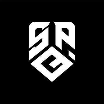 SQP letter logo design on black background. SQP creative initials letter logo concept. SQP letter design.
