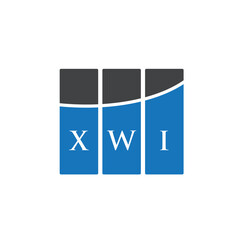 XWI letter logo design on black background. XWI creative initials letter logo concept. XWI letter design.
