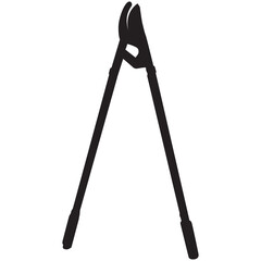 A silhouette of a pair of pruning shears