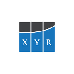 XYR letter logo design on black background. XYR creative initials letter logo concept. XYR letter design.
