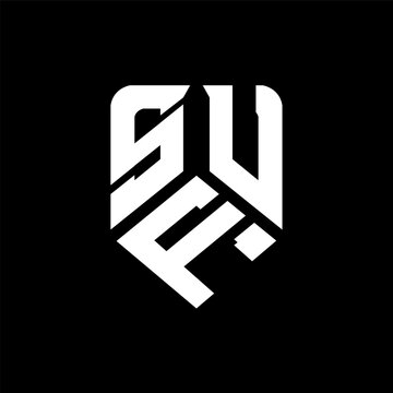 SFU letter logo design on black background. SFU creative initials letter logo concept. SFU letter design.
