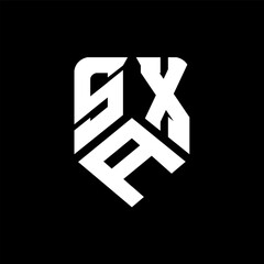 SAX letter logo design on black background. SAX creative initials letter logo concept. SAX letter design.
