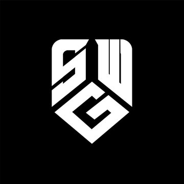 SGW letter logo design on black background. SGW creative initials letter logo concept. SGW letter design.
