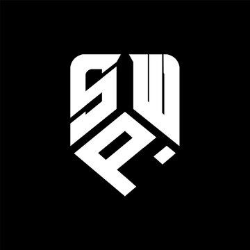 SPW letter logo design on black background. SPW creative initials letter logo concept. SPW letter design.
