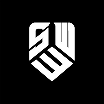 SWW letter logo design on black background. SWW creative initials letter logo concept. SWW letter design.
